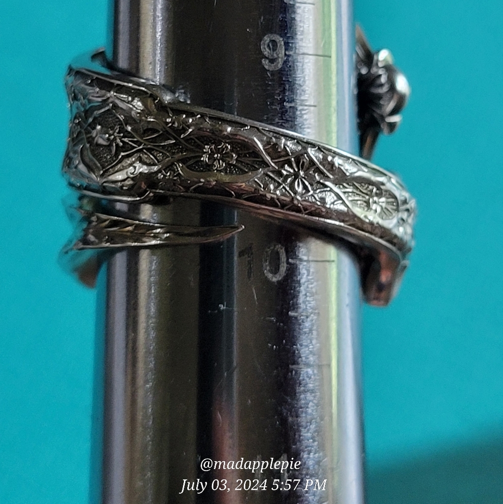 1872 Tiffany & Co. Persian Nut Pick Ring Sterling Silver Luxury Vintage #155 - Picture 13 of 15